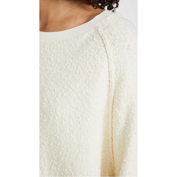 Free People Women's Found My Friend Pullover Sweater Cream Boho Top Boucle Sz M - Picture 4 of 10